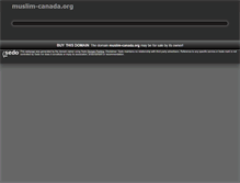 Tablet Screenshot of muslim-canada.org